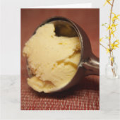 GEBURTSTAG VANILLA ICE CREAM GREETCARD KARTE (Gelbe Blume)