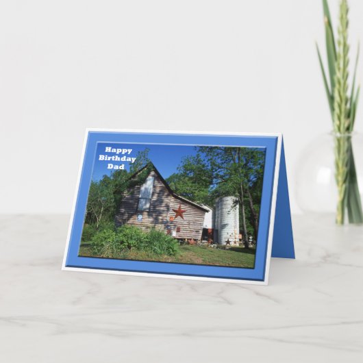 Geburtstag - Vater-alte Virginia-Scheune Karte (Vorderseite)