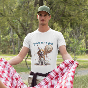 Geburtstag Vater Beagle Dog Ballon Custom T-Shirt