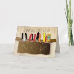 Geburtstag, Vater, Toolbelt und Tools Karte