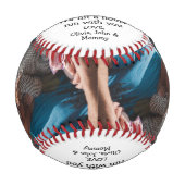 Geburtstag Vatertag Von Kindern bis Vater Foto Baseball (Vorderseite)