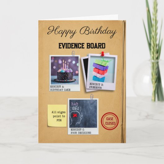 Geburtstag Verbrechen Fan Karte (Vorderseite)