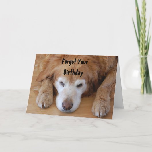 Geburtstag - Vergessen Sie Ihren Geburtstag Karte (Vorderseite)