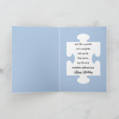 Geburtstag Vermisst Puzzle Piece Karte (Innenseite)