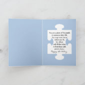 Geburtstag Vermisst Puzzle Piece Karte (Innenseite)