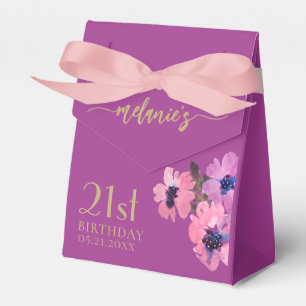 Geburtstag Vielen Dank Chic Pink Floral Gefälligke Geschenkschachtel