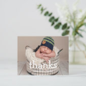 Geburtstag Vielen Dank | Dank Foto Postkarten (Stehend Vorderseite)