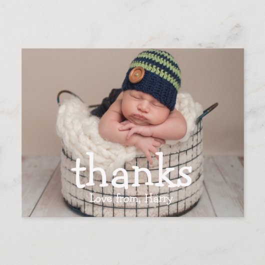 Geburtstag Vielen Dank | Dank Foto Postkarten (Vorderseite)