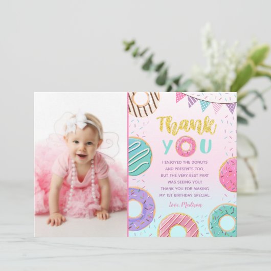 Geburtstag Vielen Dank, dass Sie Karten (Stehend Vorderseite)