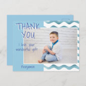 Geburtstag Vielen Dank Foto Postcard Kinder Jungen Postkarte (Vorne/Hinten)