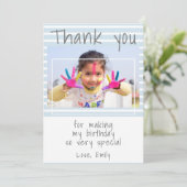 Geburtstag Vielen Dank für Ihre Fotokarte (Stehend Vorderseite)