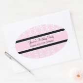 Geburtstag Vielen Dank Individuelle Name Gefallen Ovaler Aufkleber (Umschlag)