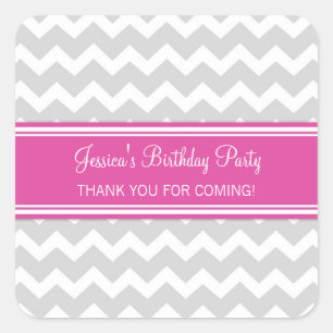 Geburtstag Vielen Dank Individuelle Name Gefallen  Quadratischer Aufkleber