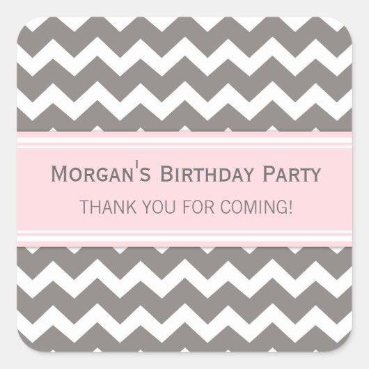 Geburtstag Vielen Dank Individuelle Name Gefallen  Quadratischer Aufkleber (Vorderseite)