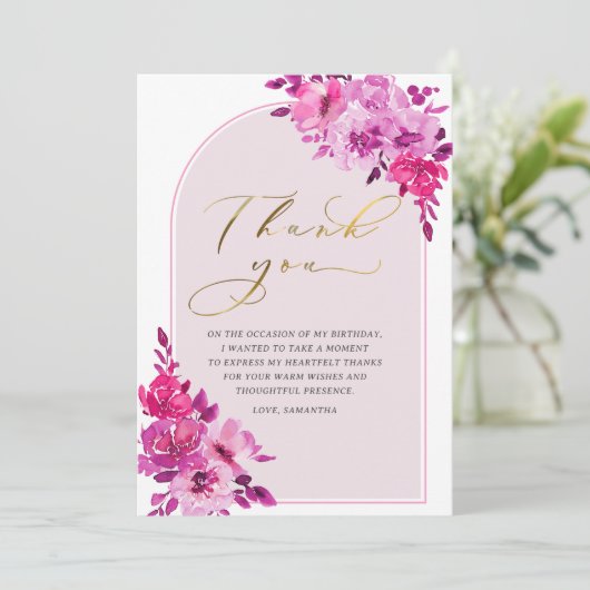 Geburtstag Vielen Dank Karten für Erwachsene (Stehend Vorderseite)