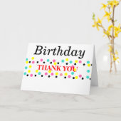 Geburtstag Vielen Dank Polka Dots Balloons Karte (Gelbe Blume)