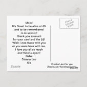 Geburtstag Vielen Dank, Postcard Postkarte (Rückseite)