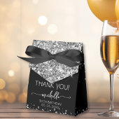 Geburtstag Vielen Dank, Silver Glitzer Monogram Sc Geschenkschachtel