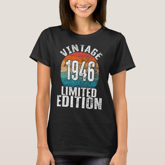 Geburtstag Vintag 1946 Tag T-Shirt (Vorderseite)