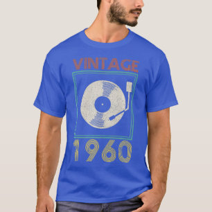 Geburtstag Vintag 1960 Vinyl Record DJ Geschenk T-Shirt