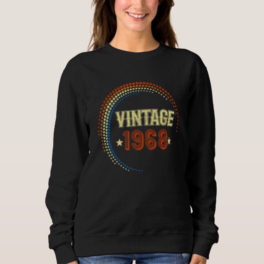 Geburtstag Vintag 1968 Idee Sweatshirt (Vorderseite)