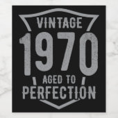 Geburtstag Vintag 1970 vollendet Weinetikett (Einzelnes Label)