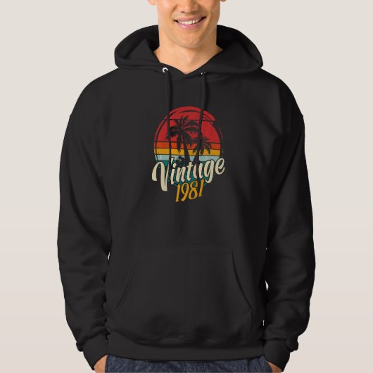 Geburtstag Vintag 1981 Hoodie (Vorderseite)