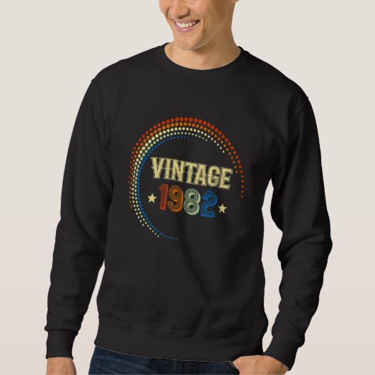 Geburtstag Vintag 1982 Idee Sweatshirt (Vorderseite)