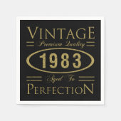 Geburtstag Vintag 1983 Serviette (Vorderseite)