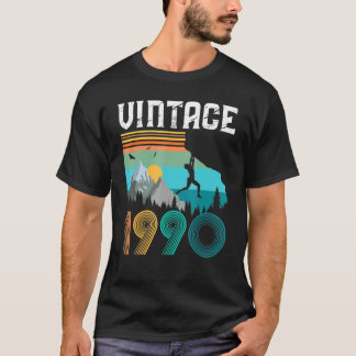 Geburtstag Vintag 1990 Liebe Rock Klettergarten T-Shirt