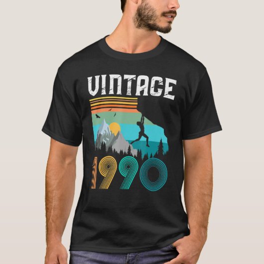 Geburtstag Vintag 1990 Liebe Rock Klettergarten T-Shirt (Vorderseite)