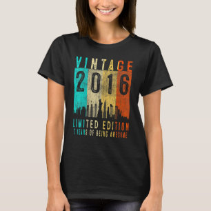 Geburtstag Vintag 2016 7 Jahre alt T-Shirt