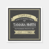 Geburtstag Vintag bis perfekt modern Serviette (Vorderseite)