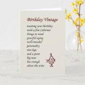 Geburtstag Vintag - ein lustiges Geburtstagsgedich Karte (Gelbe Blume)