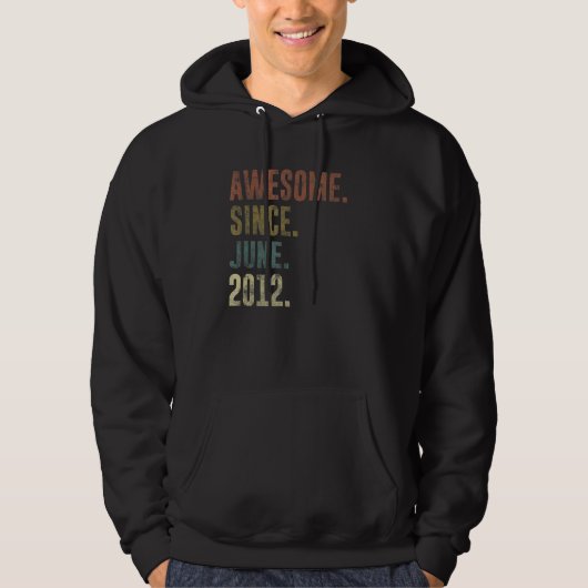 Geburtstag Vintag Phantastisch seit Juni 2012 Hoodie (Vorderseite)