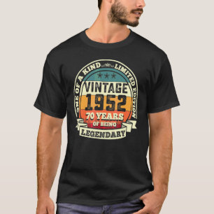 Geburtstag Vintag Retro Legendary 1952 70 Yea T-Shirt