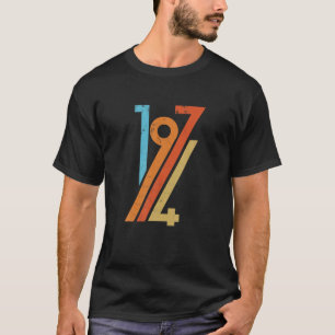 Geburtstag Vintage 70er Jahre Stil 1974 T-Shirt