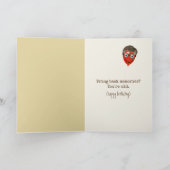 Geburtstag Vintage Bibliothekskarten Karte (Innenseite)