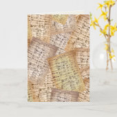 Geburtstag Vintage Bibliothekskarten Karte (Gelbe Blume)