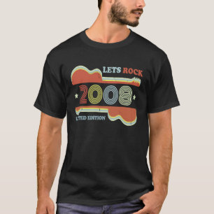 Geburtstag Vintage Gitarre Retro Lasse Rock 2008 T-Shirt