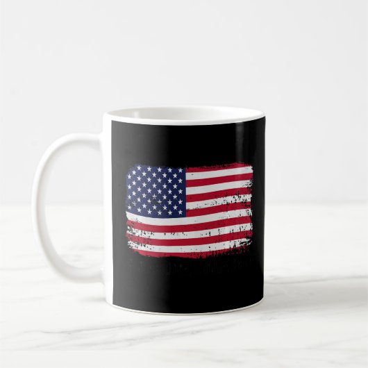 Geburtstag Vintage US-Flagge Phantastisch seit 195 Kaffeetasse (Links)