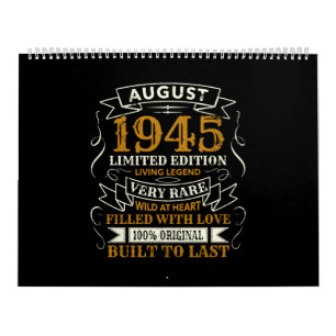 Geburtstag Vintager Geborener August 1945 Kalender