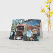 Geburtstag, Vintager Lkw, Spaß Karte (Gelbe Blume)