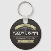 Geburtstag Vintager Tag Perfektion Elegant Schlüsselanhänger (Vorderseite)