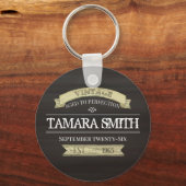 Geburtstag Vintager Tag Perfektion Elegant Schlüsselanhänger (Vorderseite)