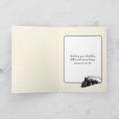 Geburtstag Vintager Zug auf dem Berg Trestle Karte (Innenseite)