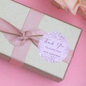 Geburtstag Violett Lavendel Name Vielen Dank Runder Aufkleber