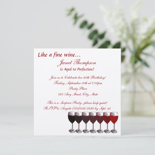 Geburtstag vollendet einladung (Stehend Vorderseite)