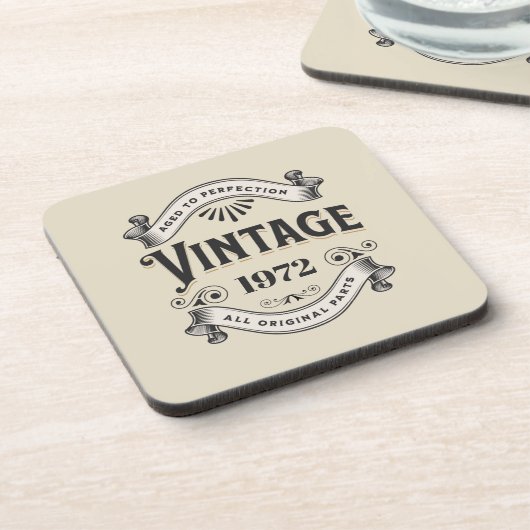 Geburtstag vollendet getränkeuntersetzer (Linke Seite)