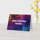 Geburtstag von 60er Lebenszyklen & Wirbel Muster Karte (Gelbe Blume)